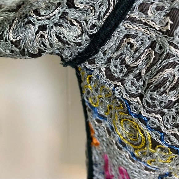 Reversible Tapestry Jacket Womens S/M Wearable Art Boho Lagenlook Colorful - Picture 7 of 16